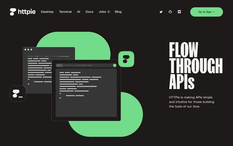 Screenshot of the HTTPie® homepage